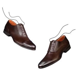 WOLF & SHEPHERD Bannister Derby Brown Dress Shoe